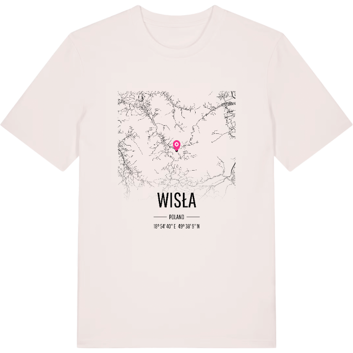 Wisła kort T-shirt – t-shirt fra PinShirt