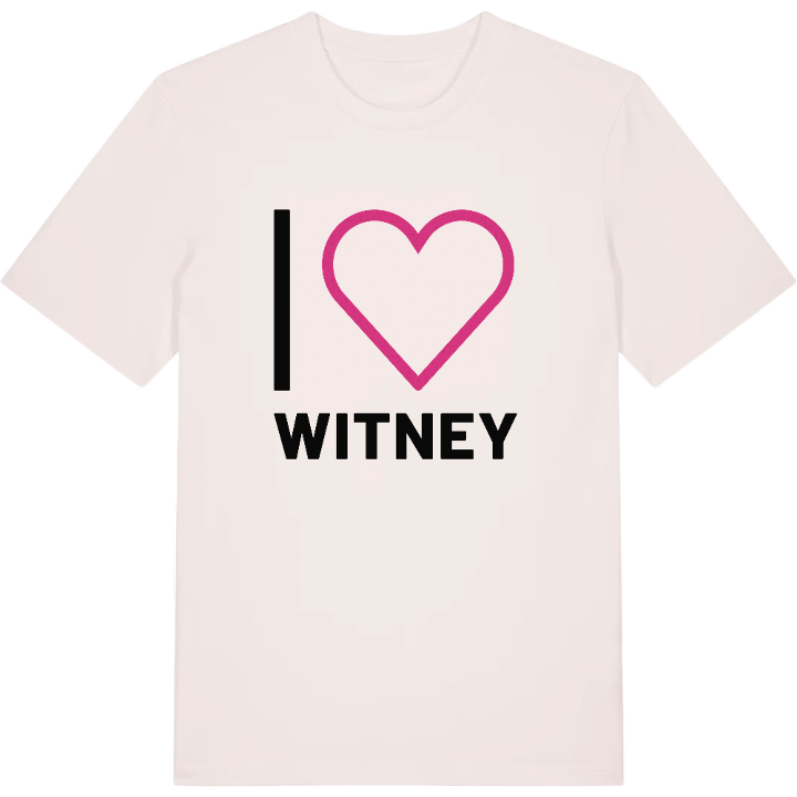 Jeg elsker Witney T-shirt stort tryk – t-shirt fra PinShirt
