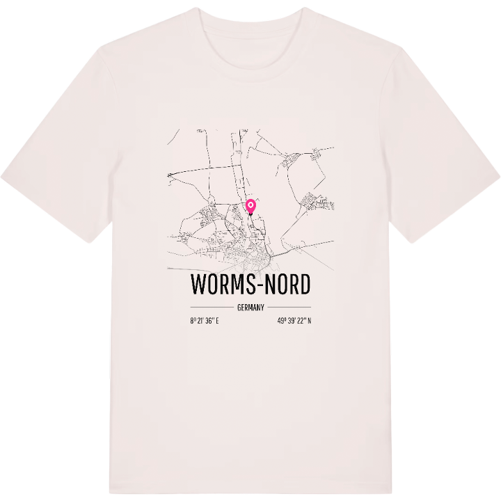 Worms-Nord kort T-shirt – t-shirt fra PinShirt