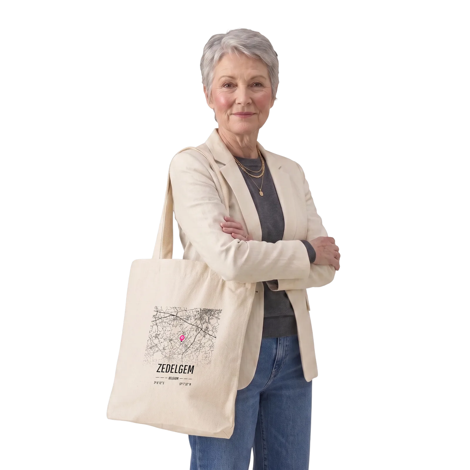 Zedelgem kort mulepose – Natural, i miljø