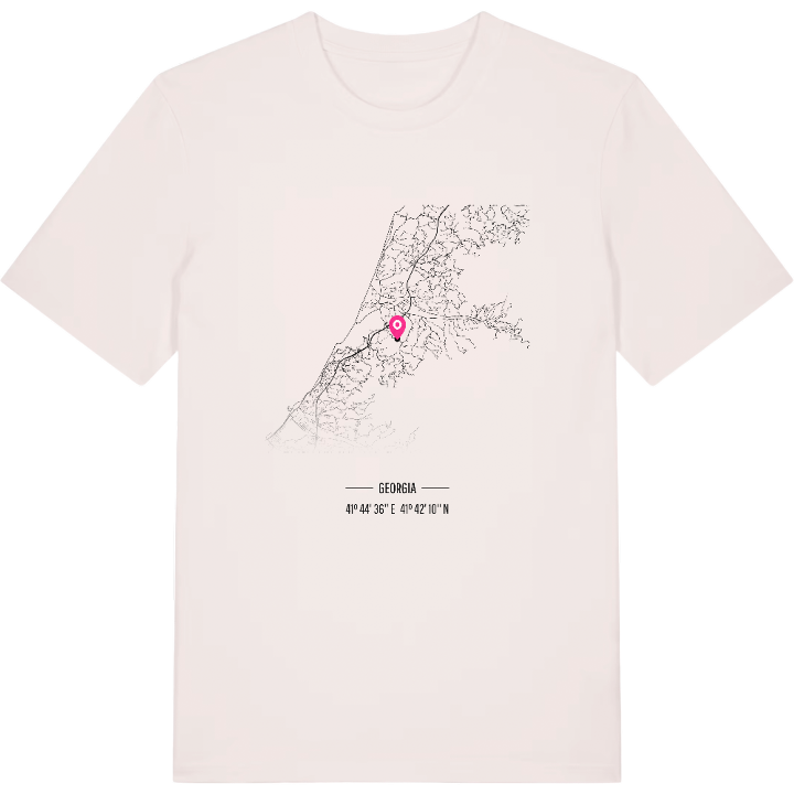 ჩაქვი map t-shirt – t-shirt from PinShirt