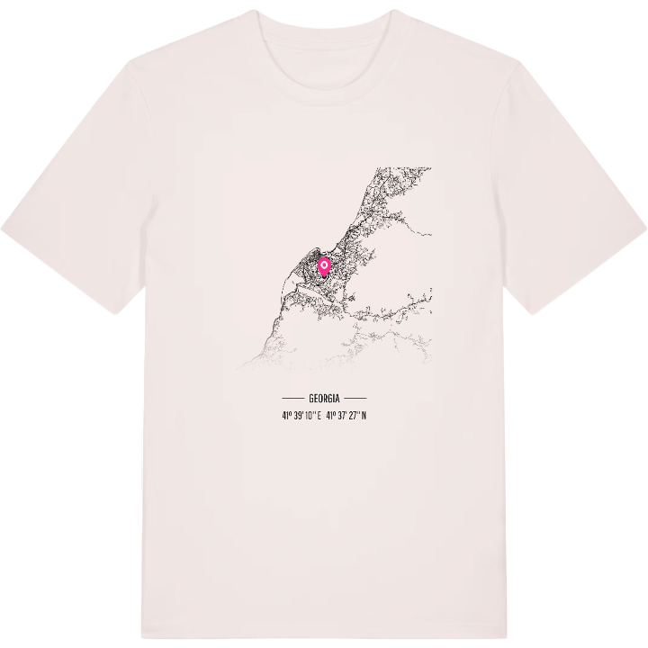 ბათუმი map t-shirt – t-shirt from PinShirt