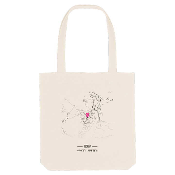 ჟინვალი map tote bag – tote bag from PinShirt