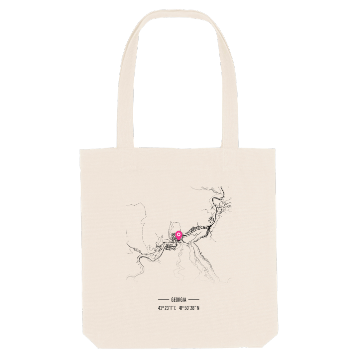 ბორჯომი map tote bag – tote bag from PinShirt