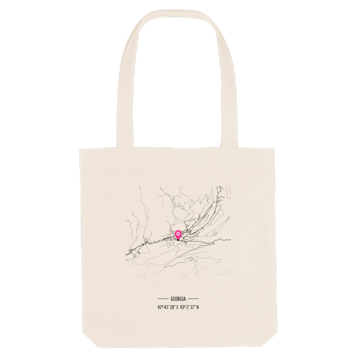 მესტია map tote bag – tote bag from PinShirt