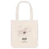 Acate map tote bag