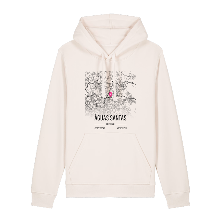Águas Santas map hoodie – hoodie from PinShirt