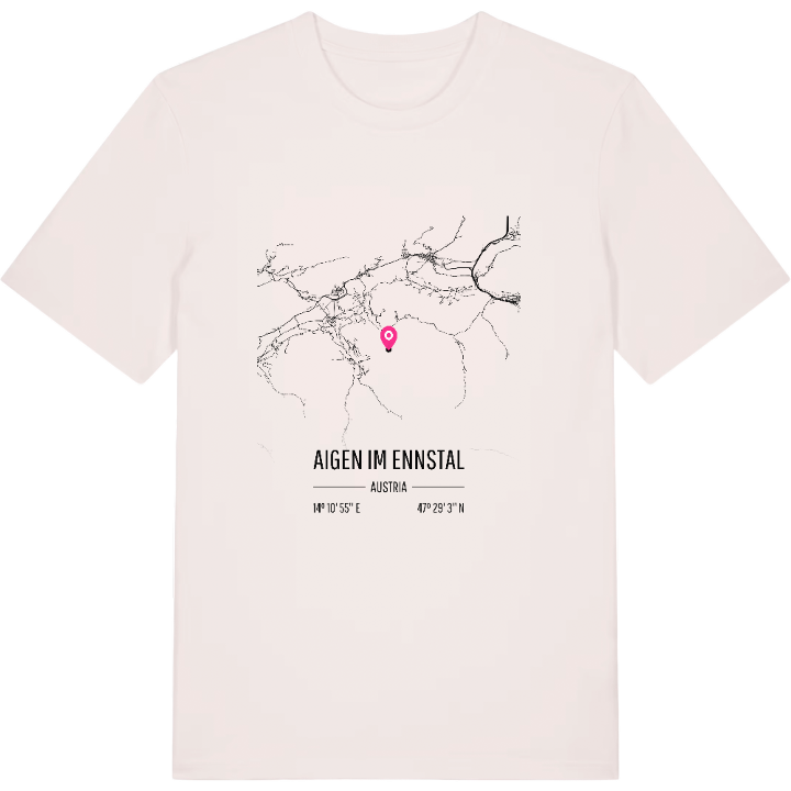 Aigen im Ennstal map t-shirt – t-shirt from PinShirt