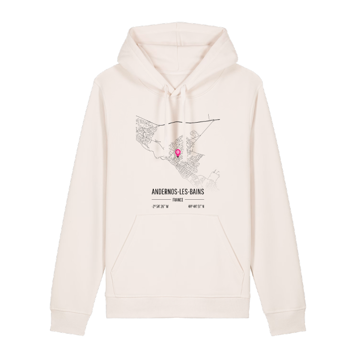 Andernos-les-Bains map hoodie – hoodie from PinShirt