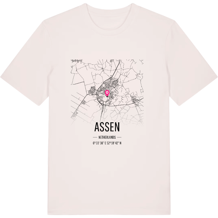 Assen map t-shirt – t-shirt from PinShirt