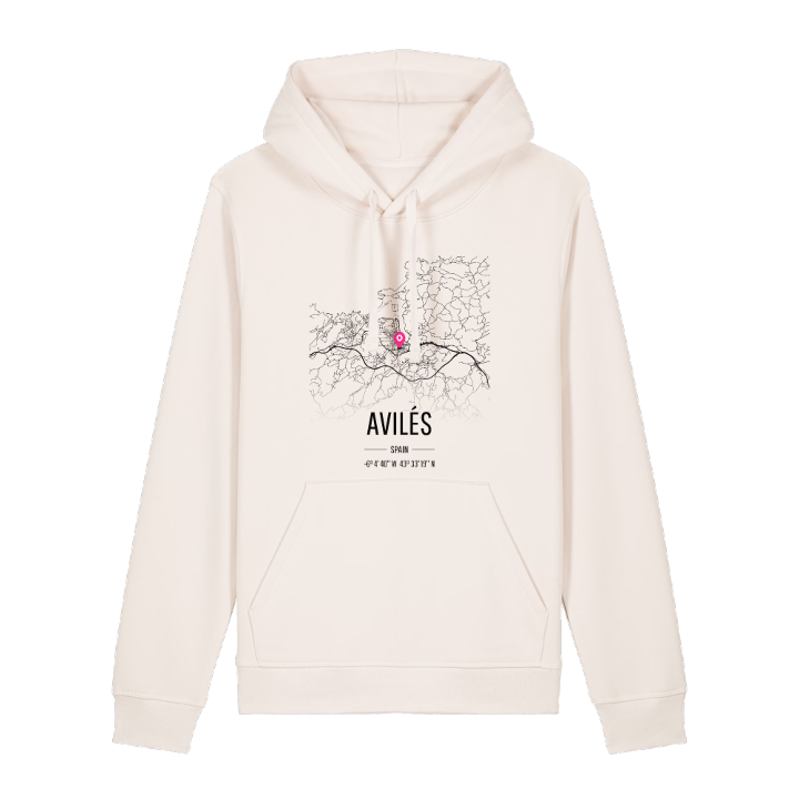 Avilés map hoodie – hoodie from PinShirt