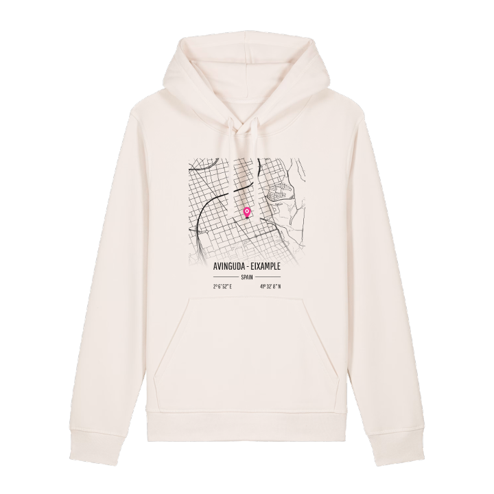 Avinguda - Eixample map hoodie – hoodie from PinShirt