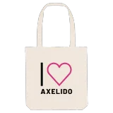 I love Axelido tote bag large print
