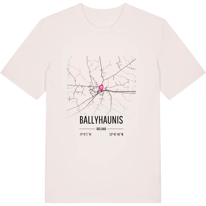 Ballyhaunis map t-shirt – t-shirt from PinShirt