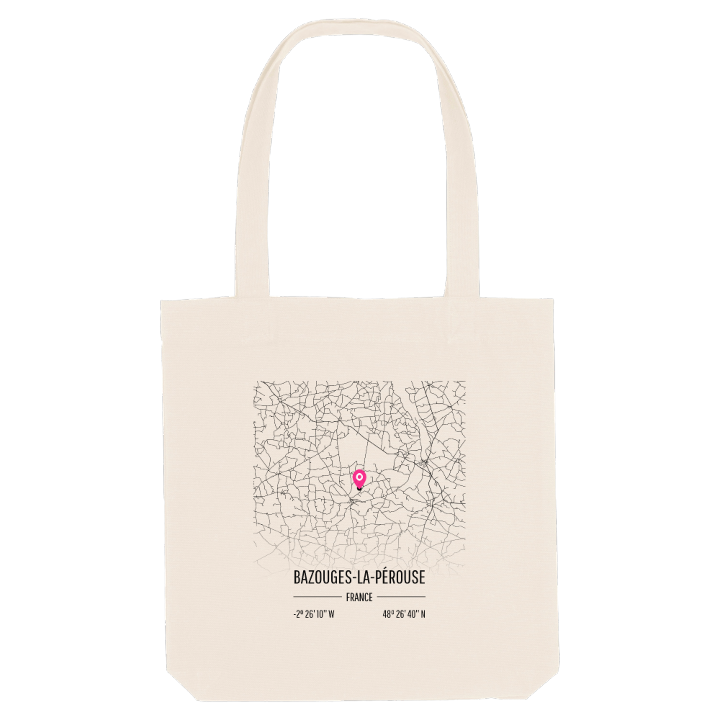Bazouges-la-Pérouse map tote bag – tote bag from PinShirt