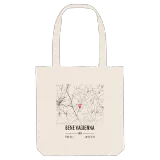 Bene Vagienna map tote bag