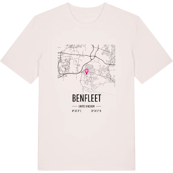 Benfleet map t-shirt – t-shirt from PinShirt