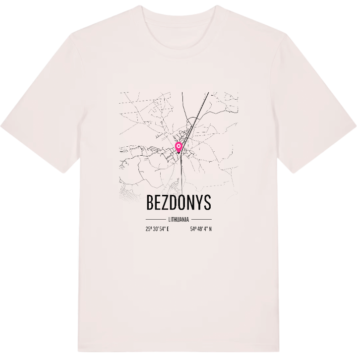 Bezdonys map t-shirt – t-shirt from PinShirt