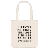 Bildstein wordplay tote bag