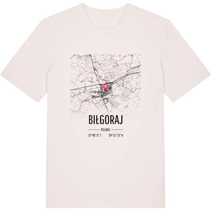 Biłgoraj map t-shirt – t-shirt from PinShirt