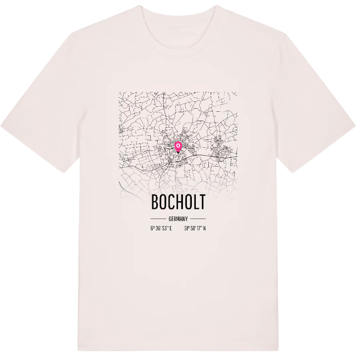 Bocholt map t-shirt – t-shirt from PinShirt