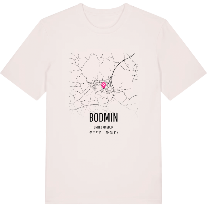 Bodmin map t-shirt – t-shirt from PinShirt