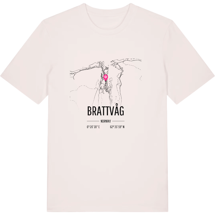 Brattvåg map t-shirt – t-shirt from PinShirt