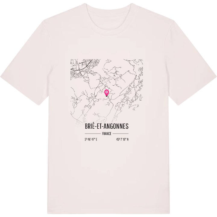 Brié-et-Angonnes map t-shirt – t-shirt from PinShirt