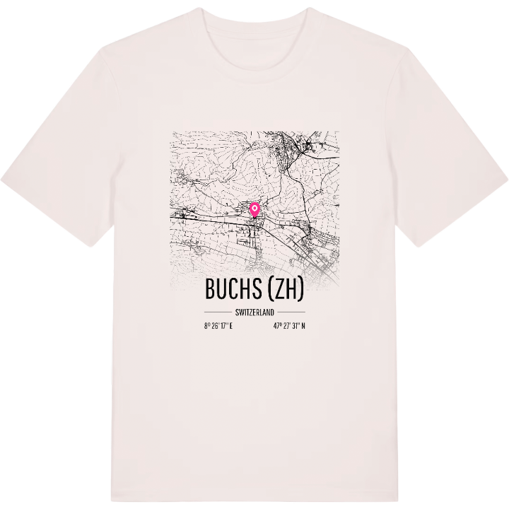 Buchs (ZH) map t-shirt – t-shirt from PinShirt