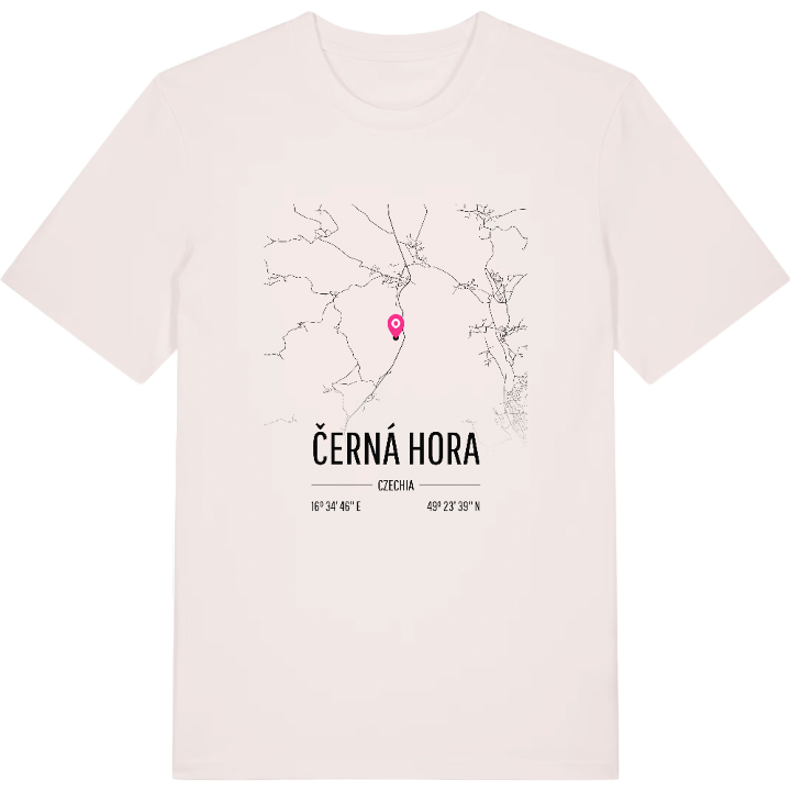 Černá Hora map t-shirt – t-shirt from PinShirt
