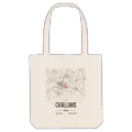 Challans map tote bag