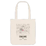 Challans map tote bag