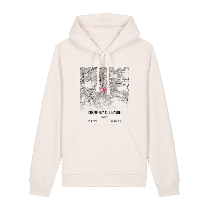 Champigny-sur-Marne map hoodie – hoodie from PinShirt