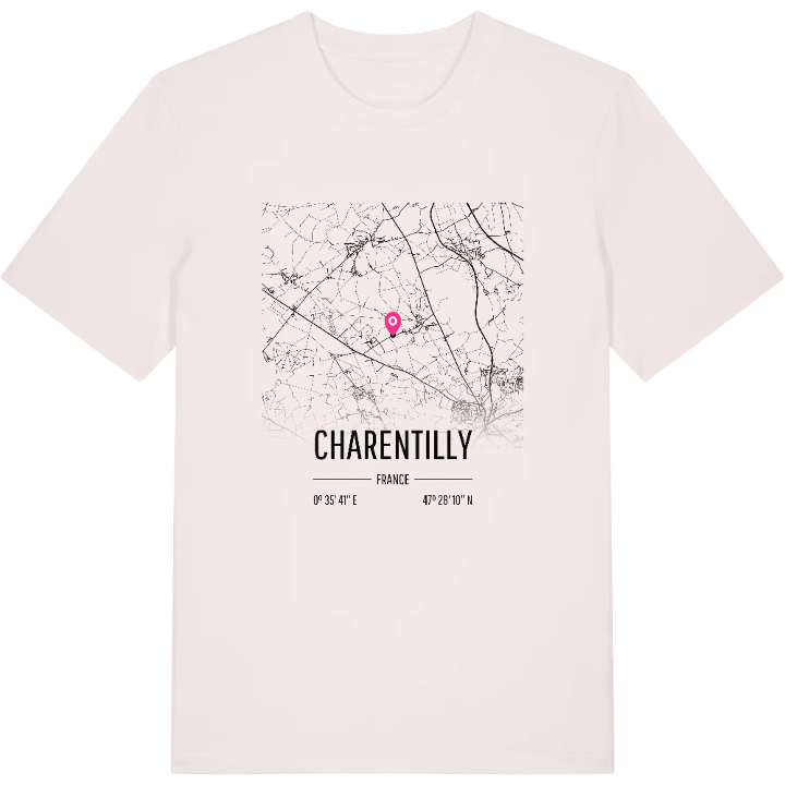 Charentilly map t-shirt – t-shirt from PinShirt