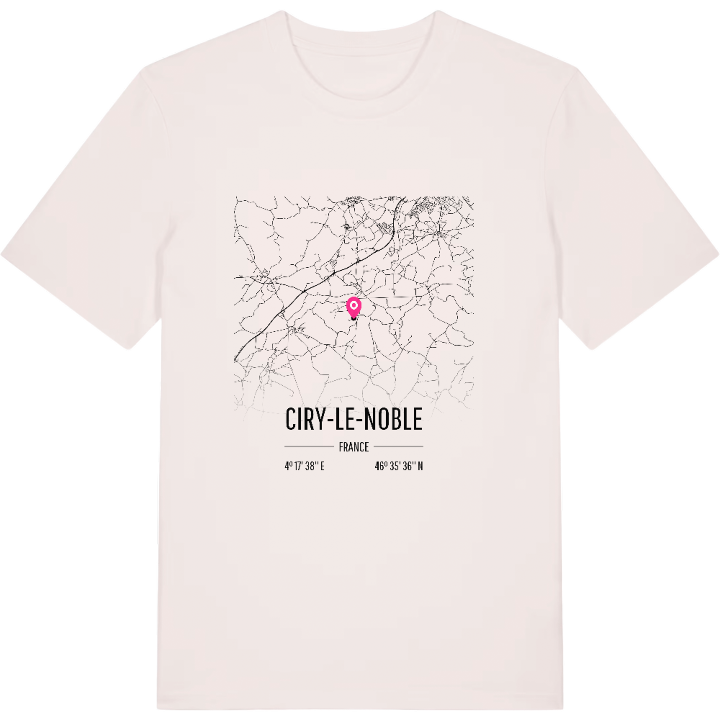 Ciry-le-Noble map t-shirt – t-shirt from PinShirt