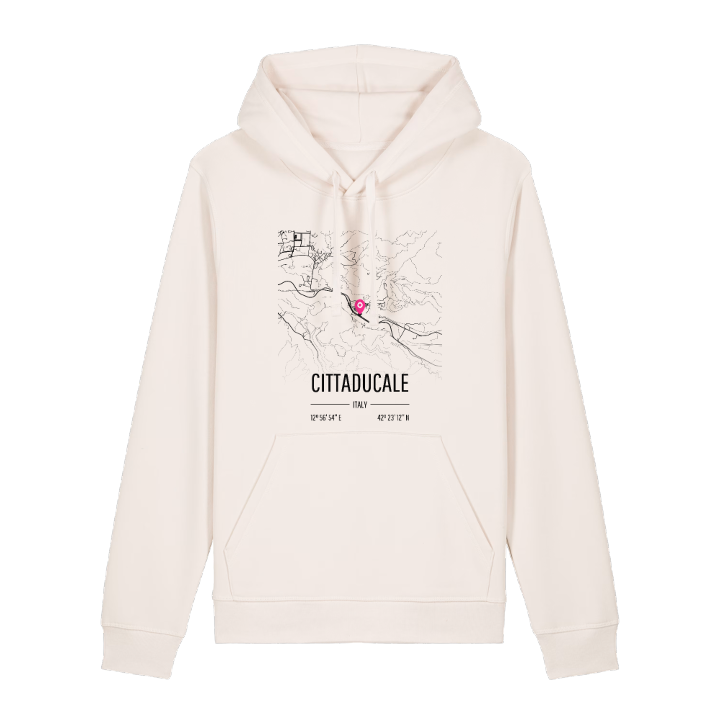 Cittaducale map hoodie – hoodie from PinShirt