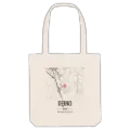Dębno map tote bag