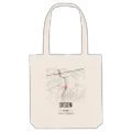 Dison map tote bag