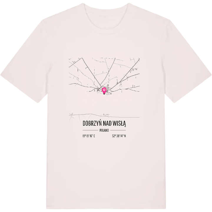 Dobrzyń nad Wisłą map t-shirt – t-shirt from PinShirt
