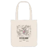 Düsseldorf map tote bag