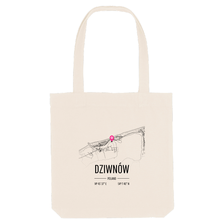 Dziwnów map tote bag – tote bag from PinShirt