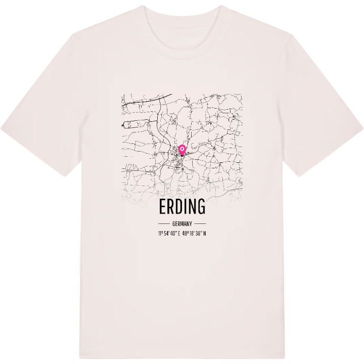 Erding map t-shirt – t-shirt from PinShirt