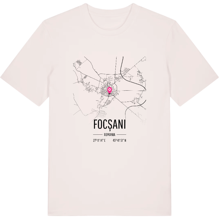 Focșani map t-shirt – t-shirt from PinShirt