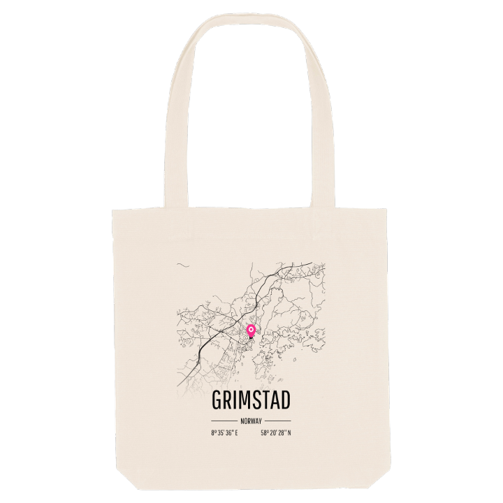 Grimstad map tote bag – tote bag from PinShirt