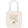 Halla map tote bag