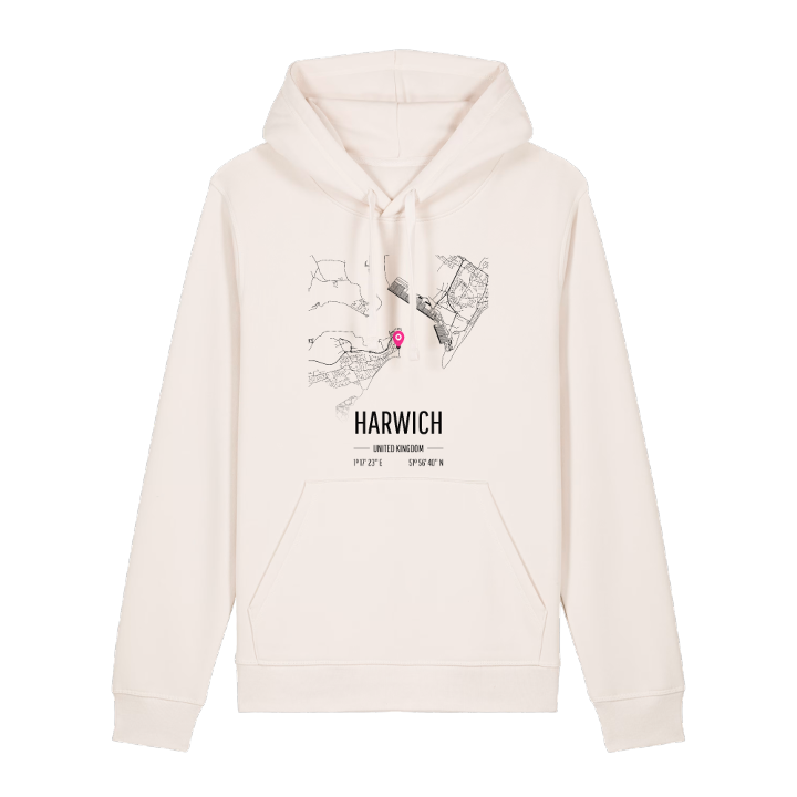Harwich map hoodie – hoodie from PinShirt