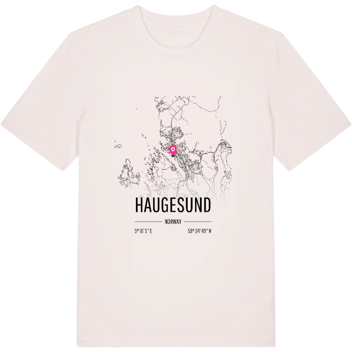 Haugesund map t-shirt – t-shirt from PinShirt