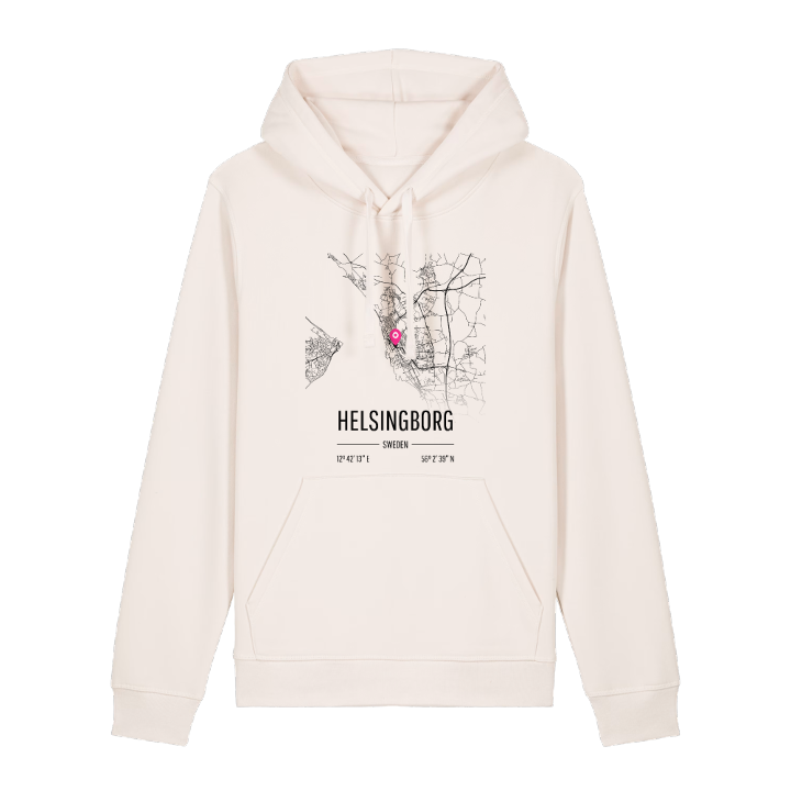 Helsingborg map hoodie – hoodie from PinShirt