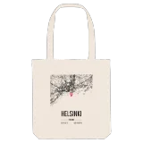 Helsinki map tote bag