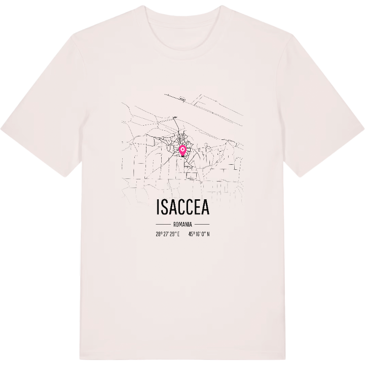 Isaccea map t-shirt – t-shirt from PinShirt